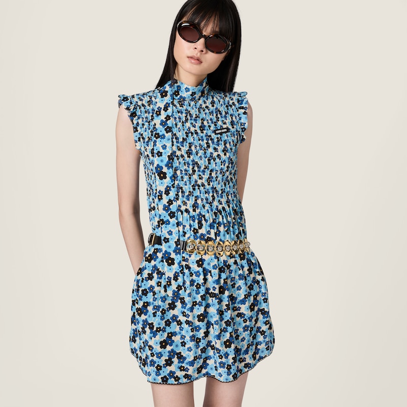 Crêpe de chine mini-dress