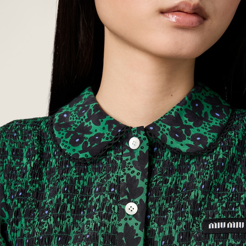 Crêpe de chine mini-dress