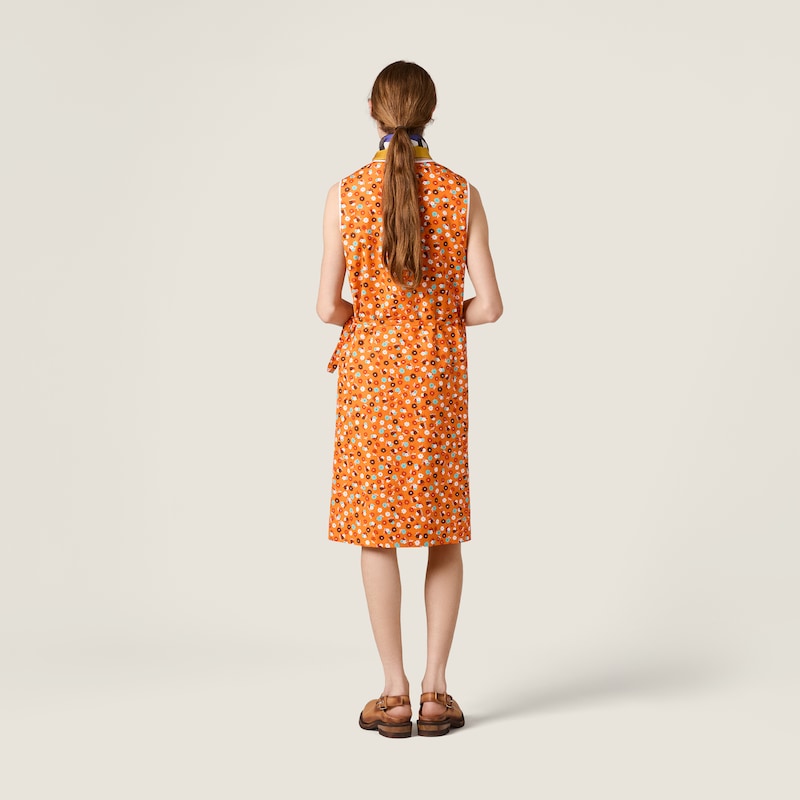 Robe portefeuille en popeline