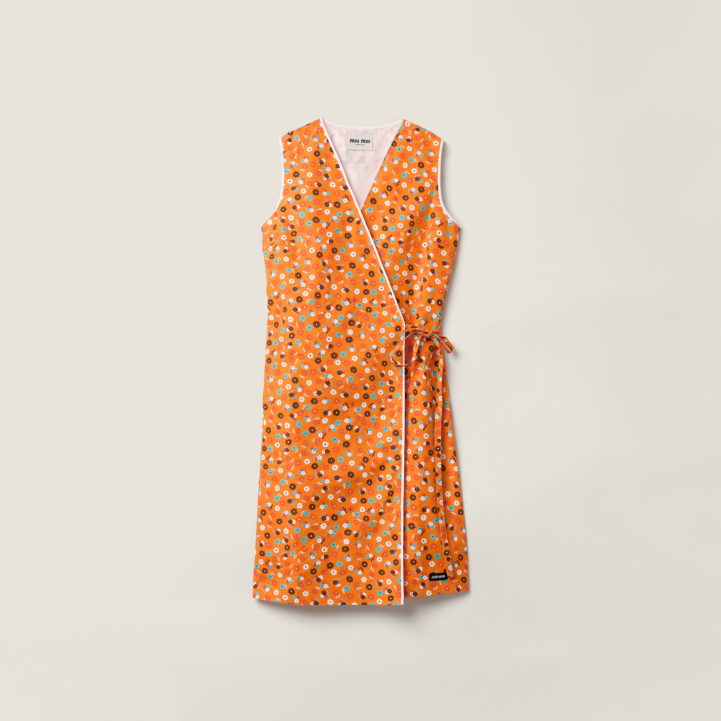 Poplin wrap dress