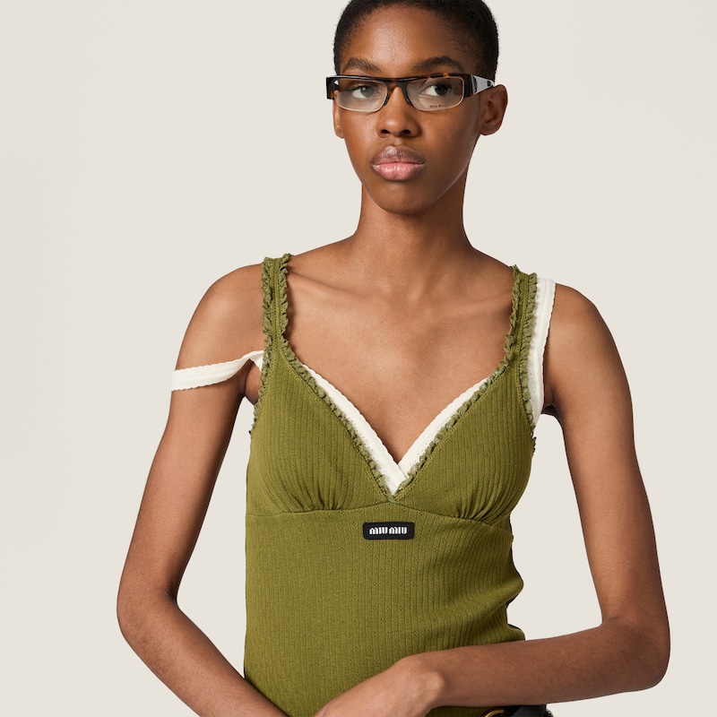 Garment-dyed cotton mini dress