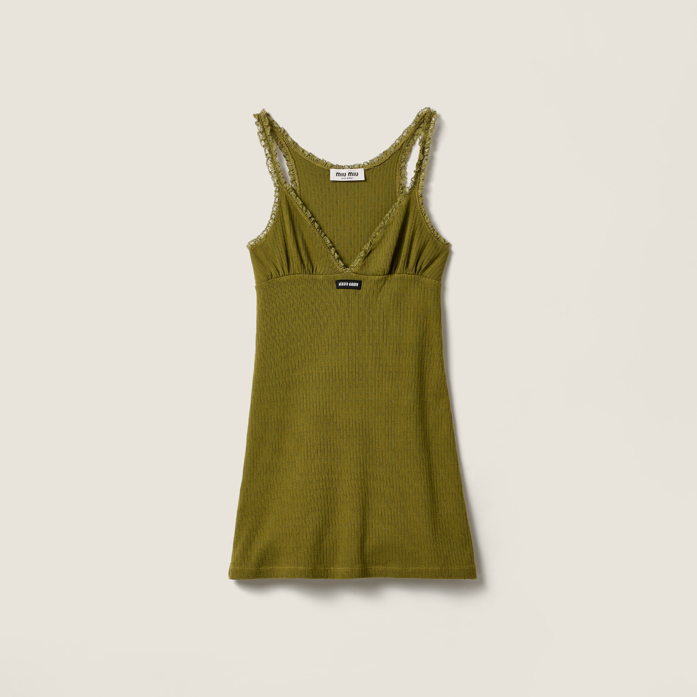 Garment-dyed cotton mini dress from Miu Miu - $1,920