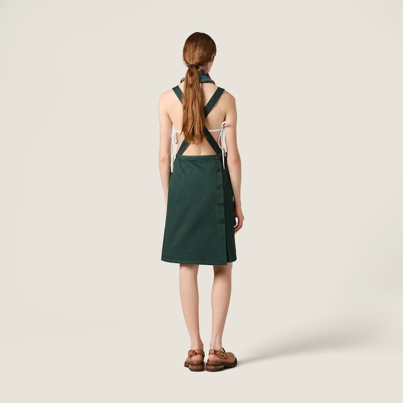 Abito grembiule in gabardine tinto capo