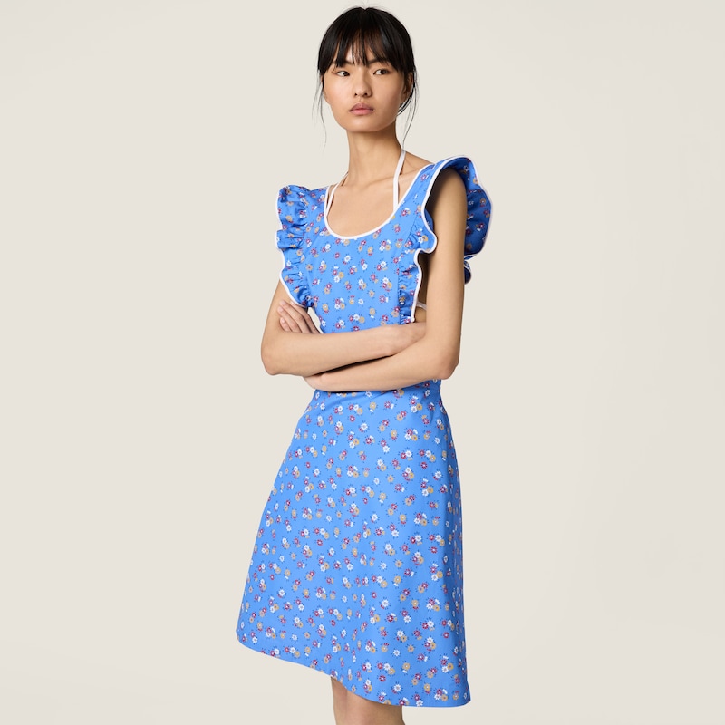 Poplin pinafore dress