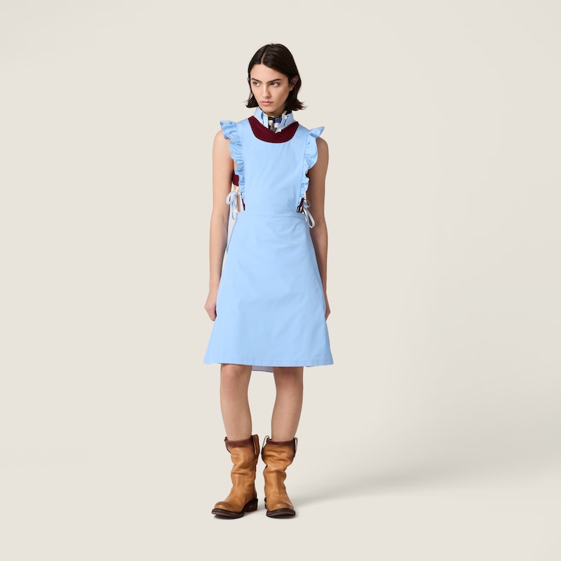 Poplin apron dress