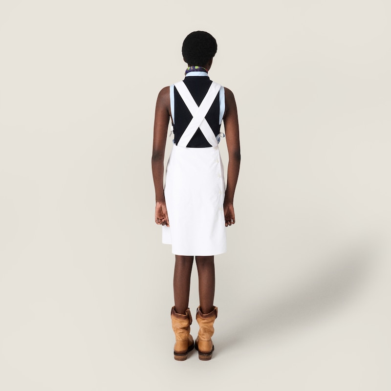 府绸质感围裙裙