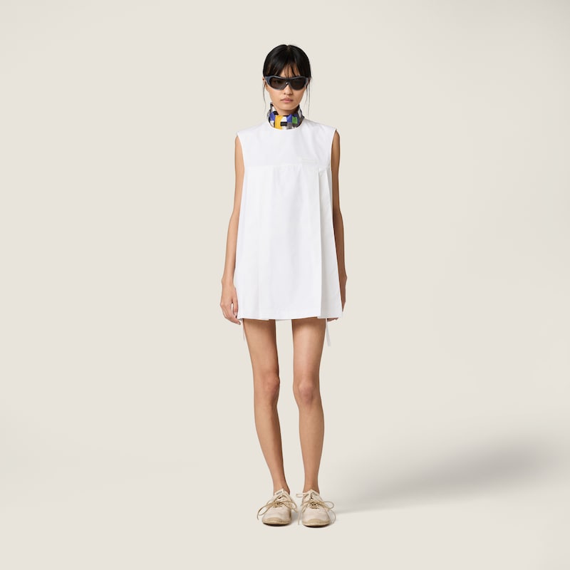 Poplin mini-dress