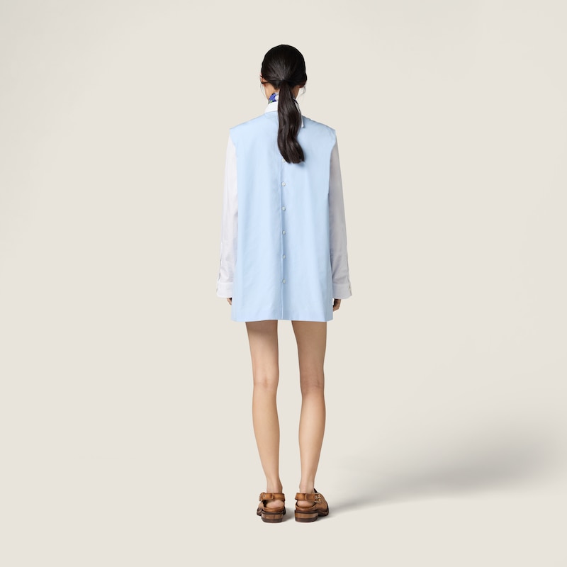 府绸迷你连衣裙