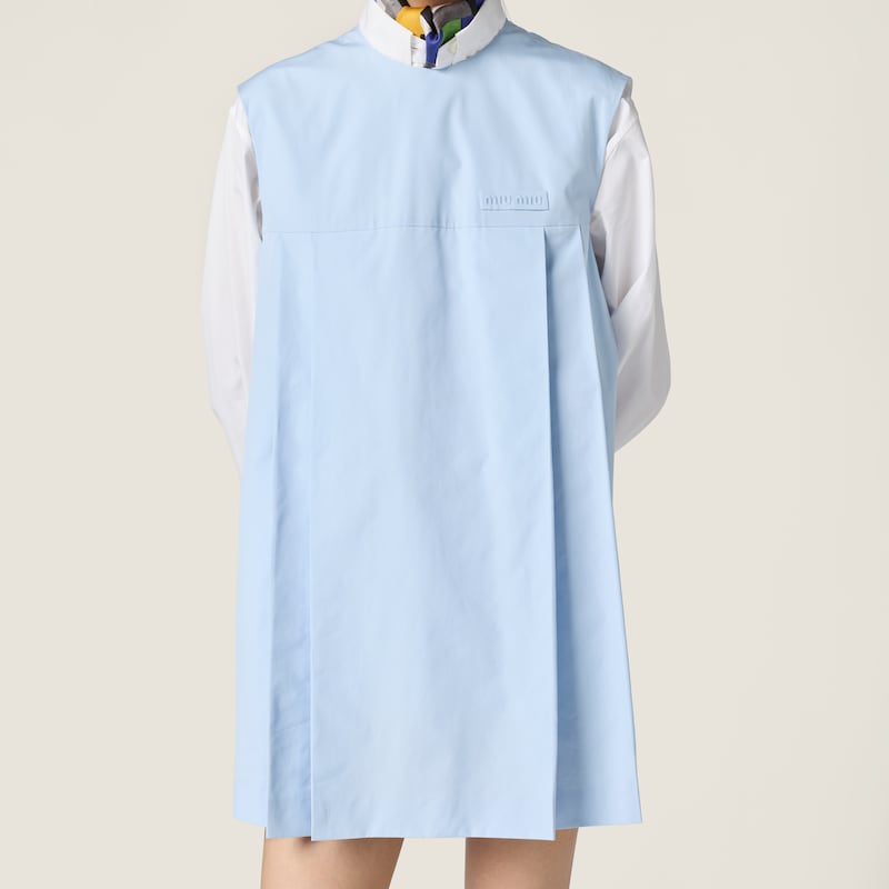 府绸迷你连衣裙