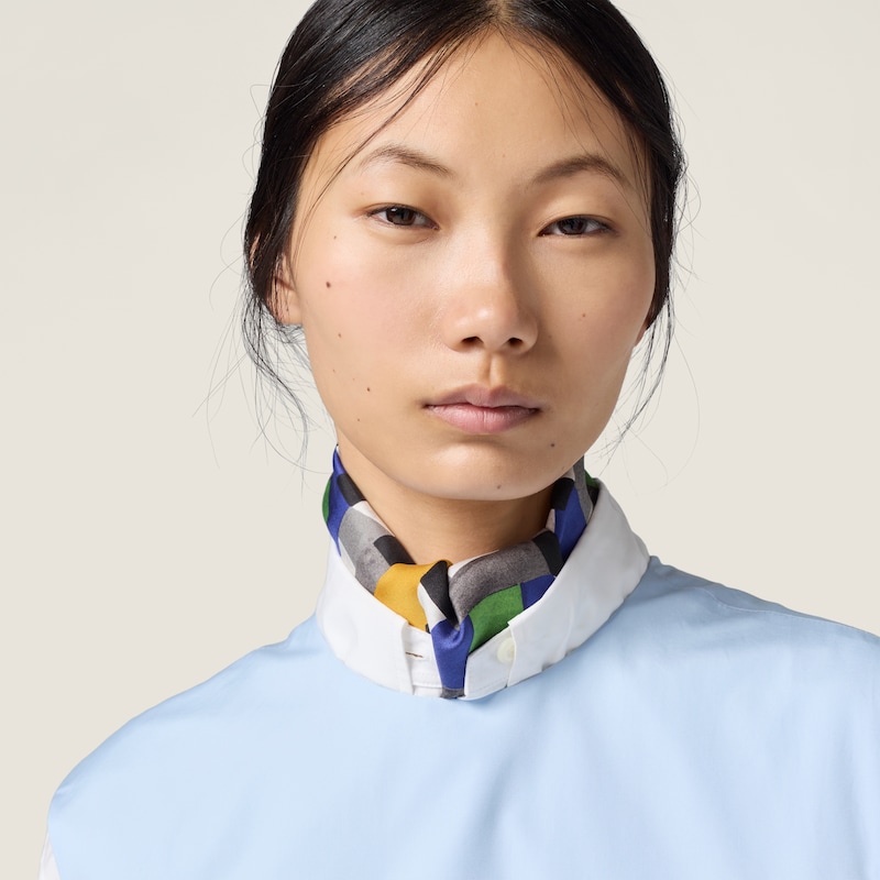 府绸迷你连衣裙