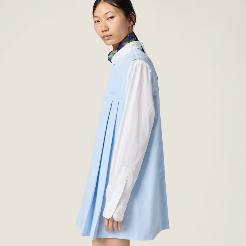 府绸迷你连衣裙