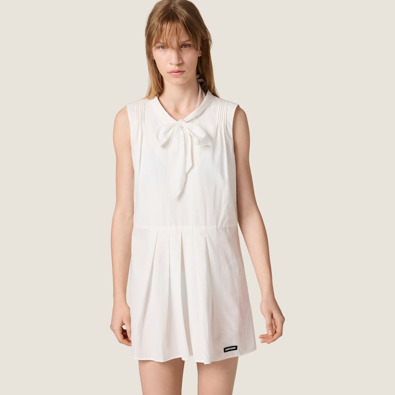 Slubbed poplin dress