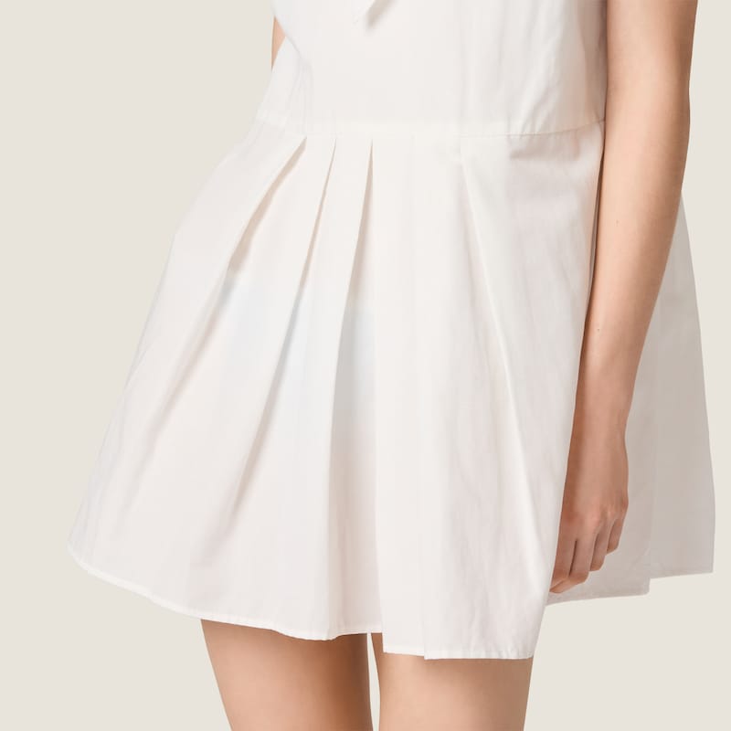 Slubbed poplin dress