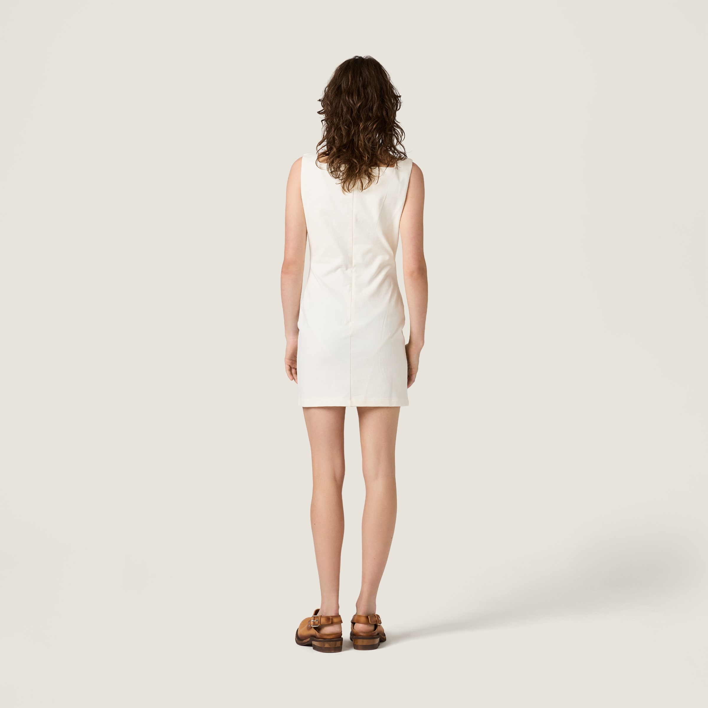 White Jersey Mini-dress | Miu Miu - United States