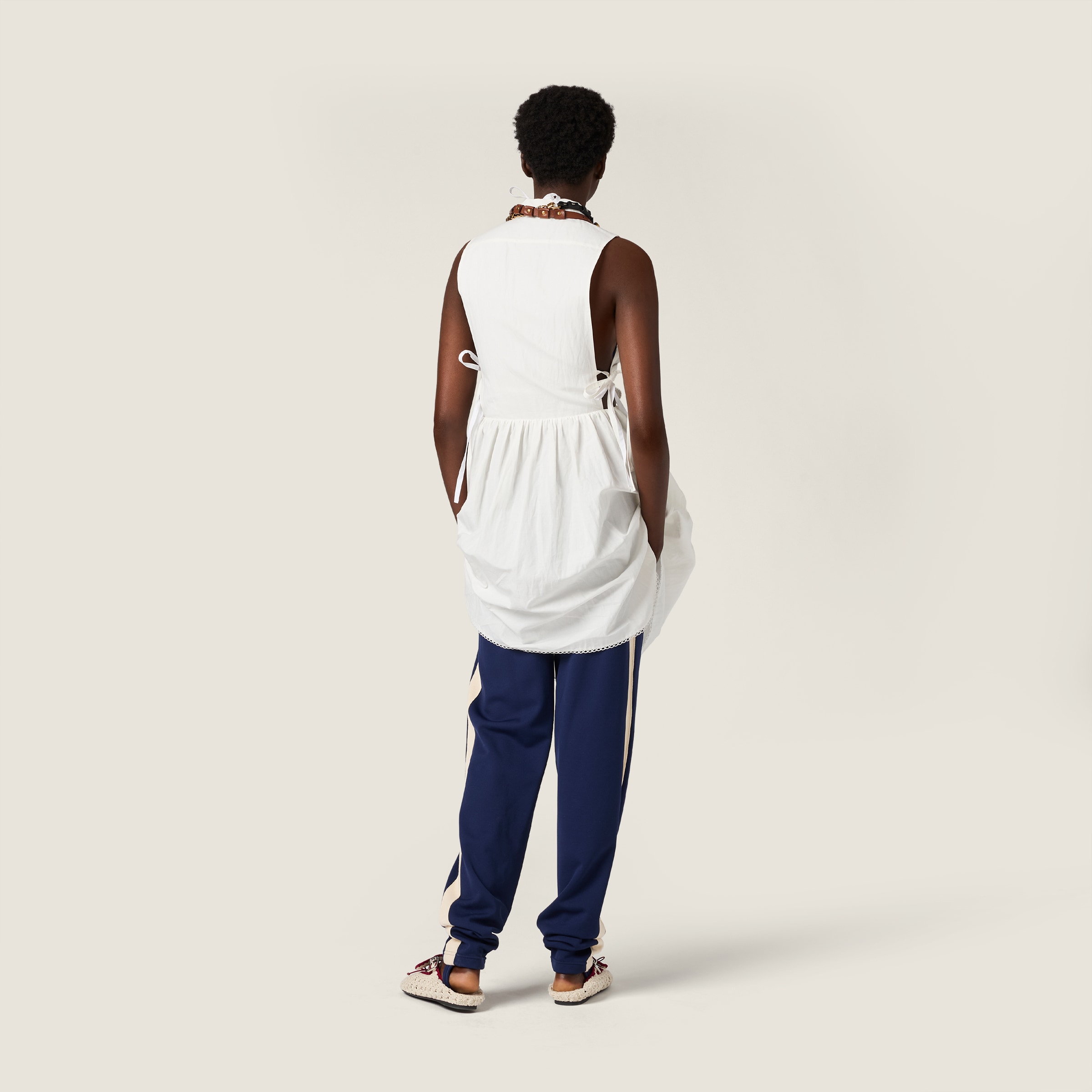 Slubbed poplin dress - thumbnail 3