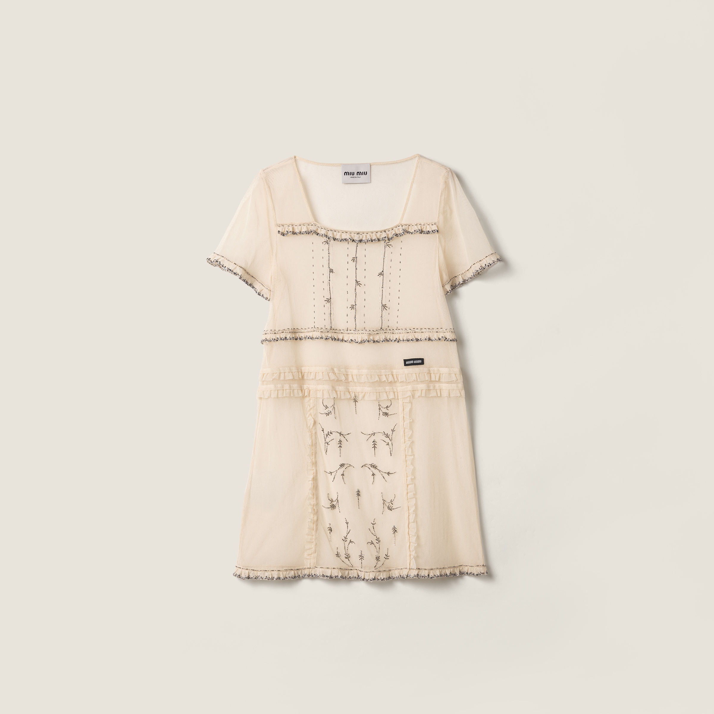 Embroidered tulle mini-dress from Miu Miu - $8,000