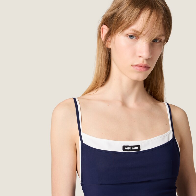 Stretch jersey midi-dress