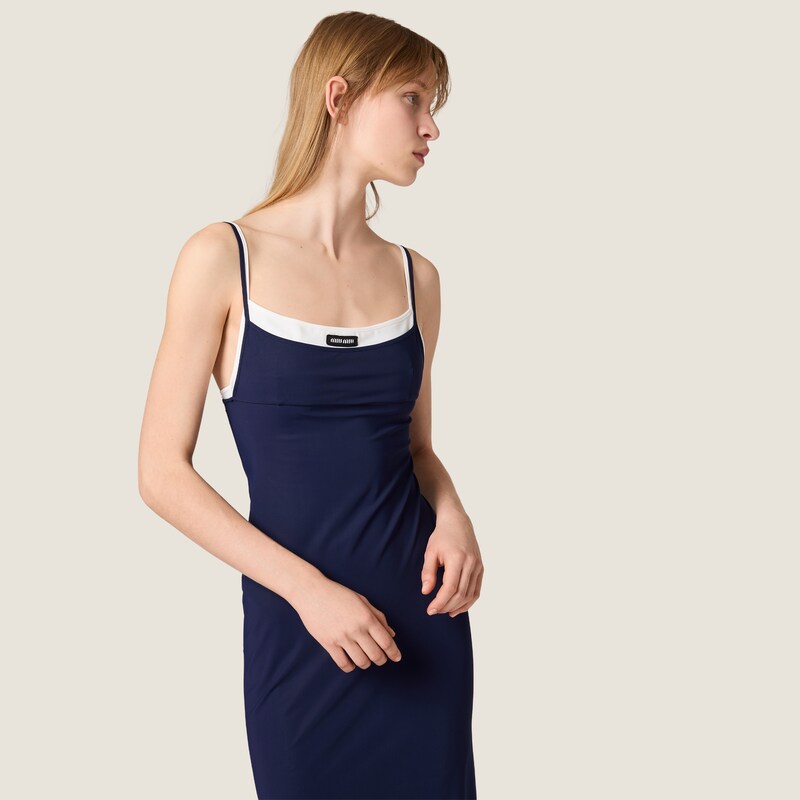 Stretch jersey midi-dress
