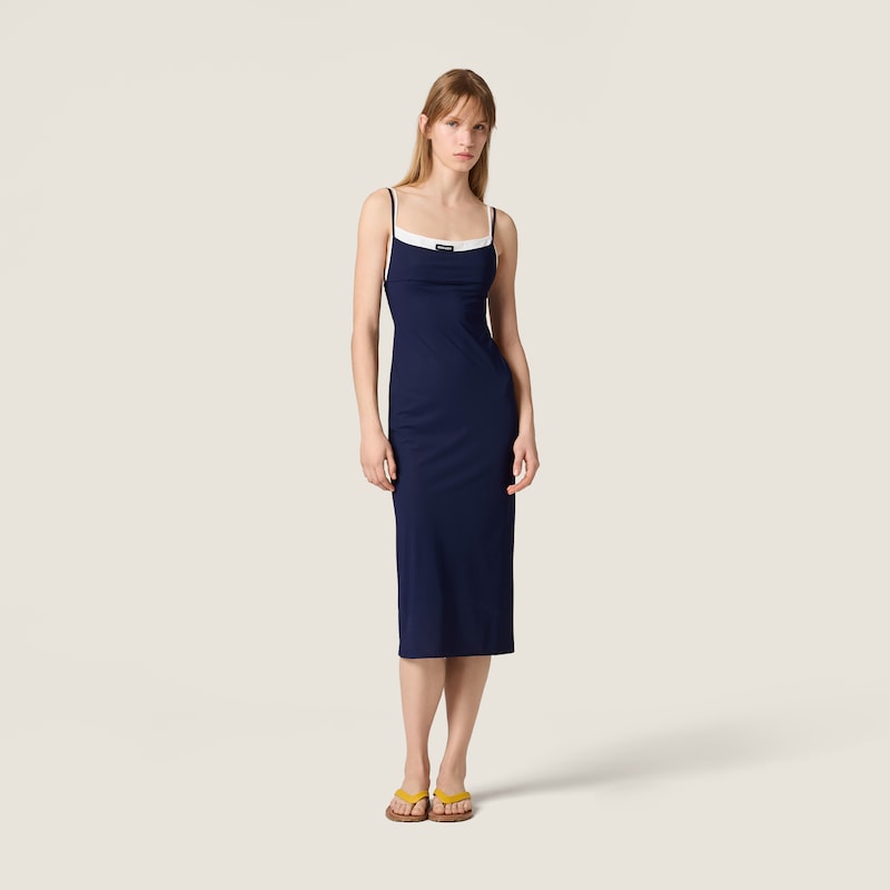 Stretch jersey midi-dress