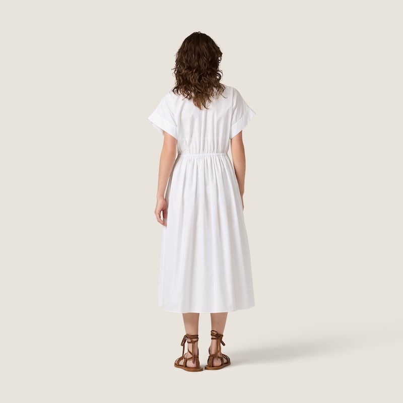 Poplin midi-dress