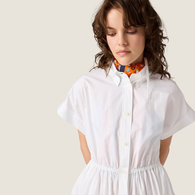 Poplin midi-dress