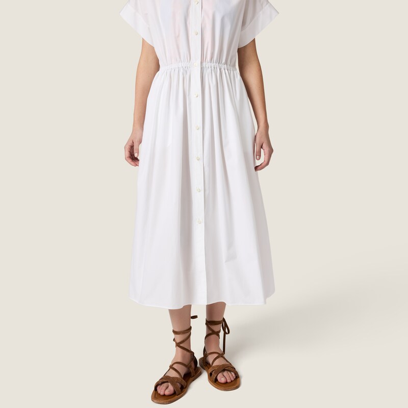 Poplin midi-dress