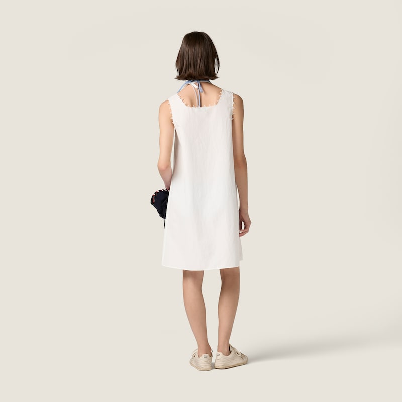 Robe en popeline flammée
