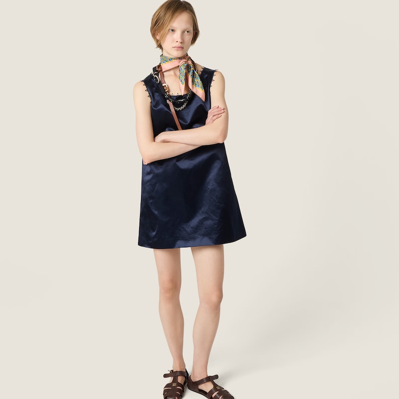 Satin mini-dress