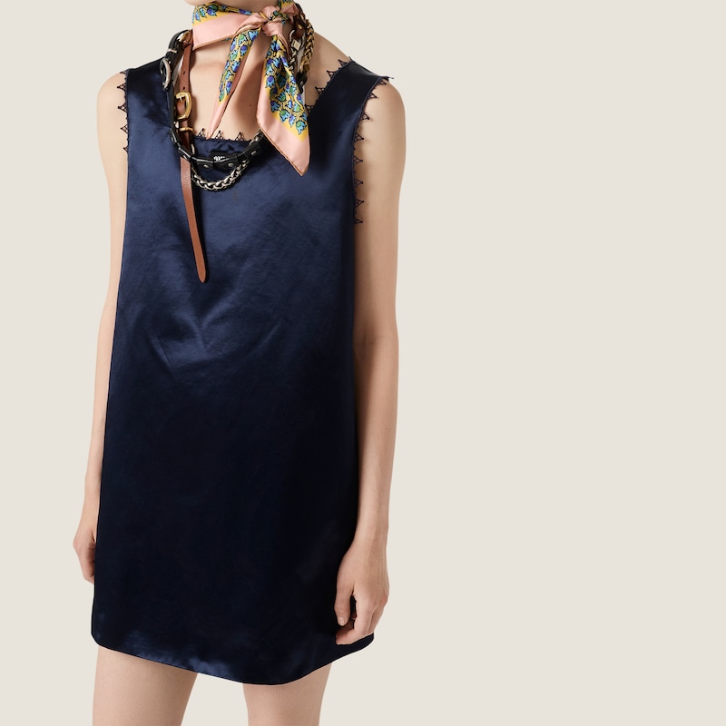 Satin mini-dress