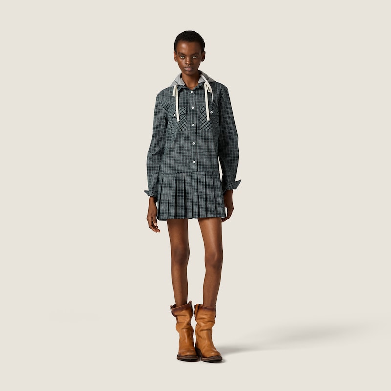 Robe en flanelle à carreaux