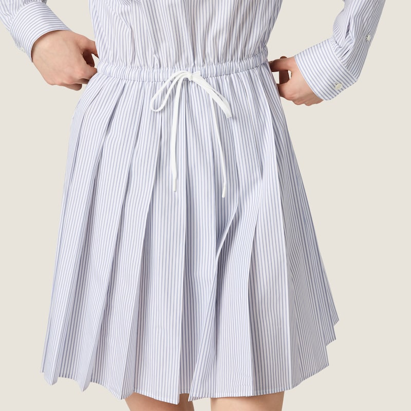 Striped poplin dress