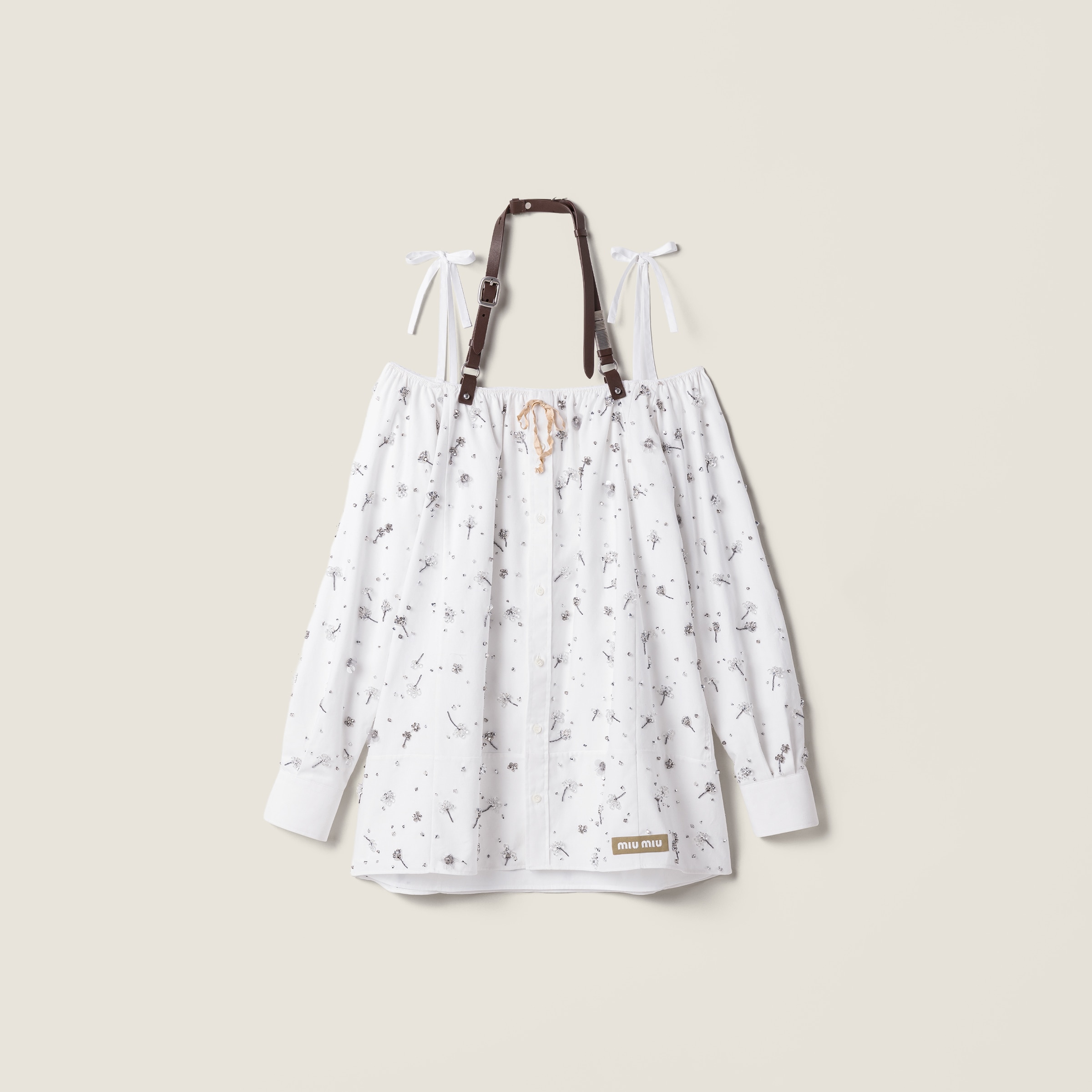 Embroidered poplin mini-dress from Miu Miu - $16,500