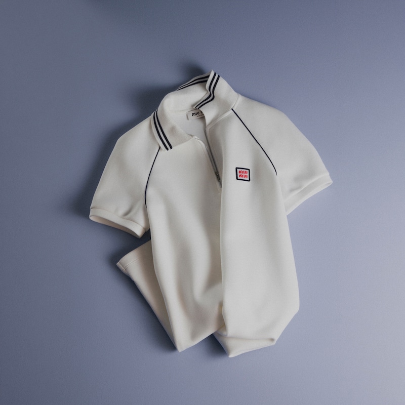 Minikleid aus Bonded-Baumwollpiqué