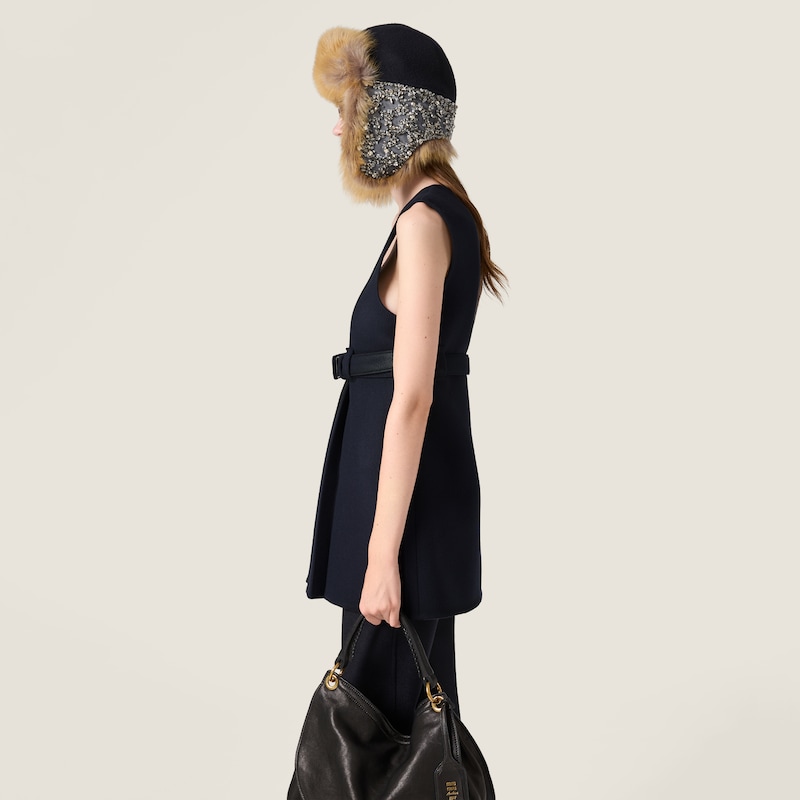 Robe en double laine enduite