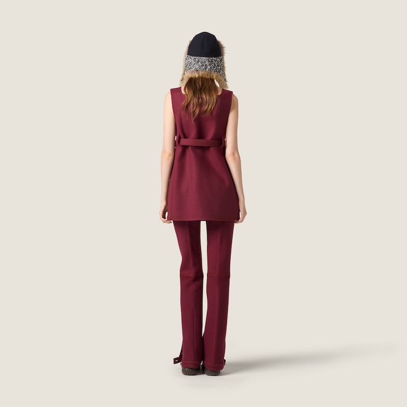 Waxed double wool dress