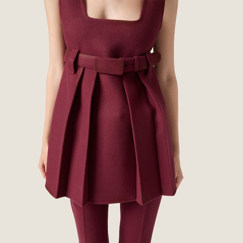 Waxed double wool dress