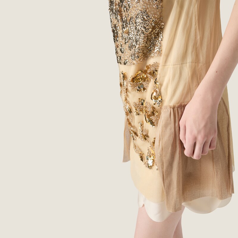Embellished tulle dress