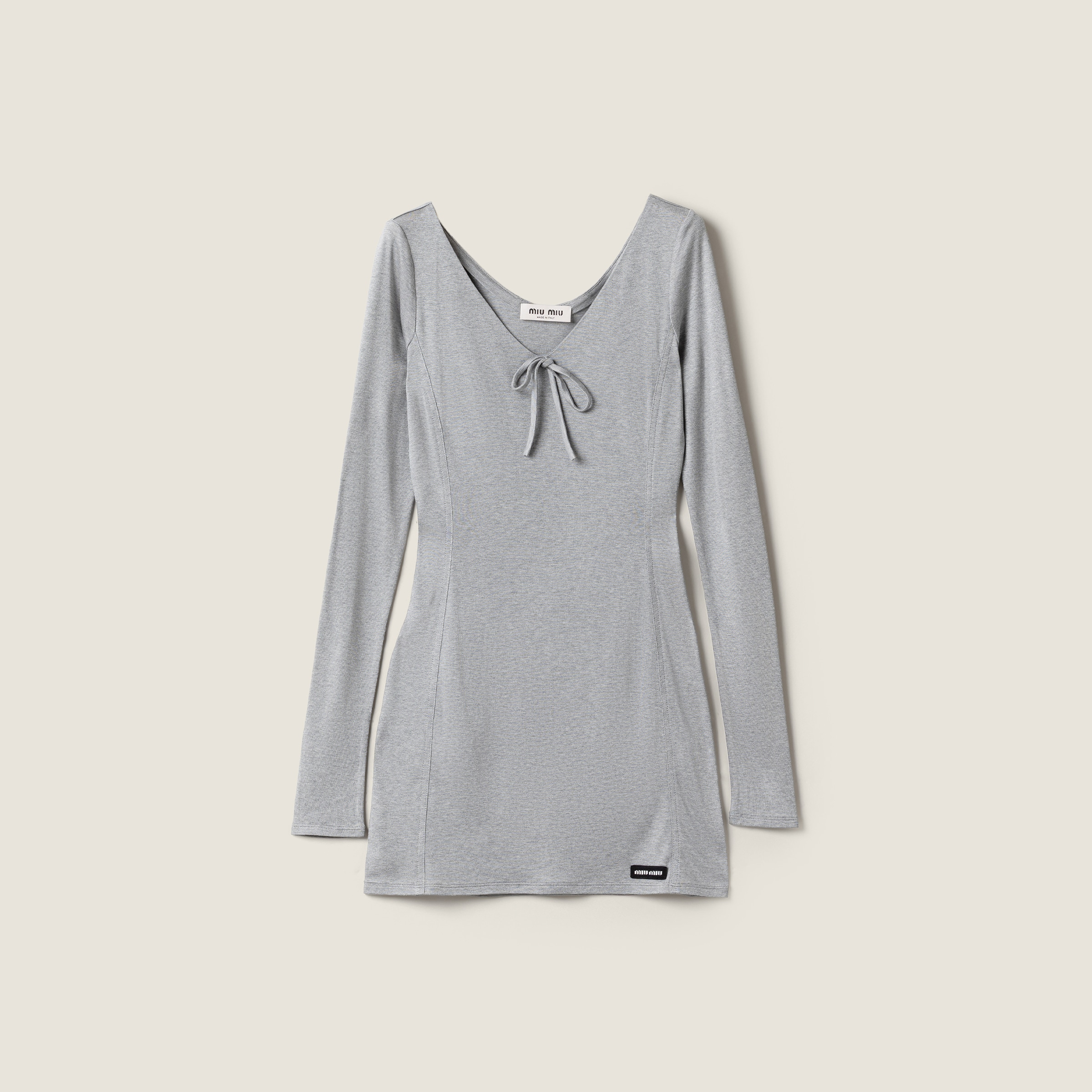 Silk and jersey dress by Miu Miu