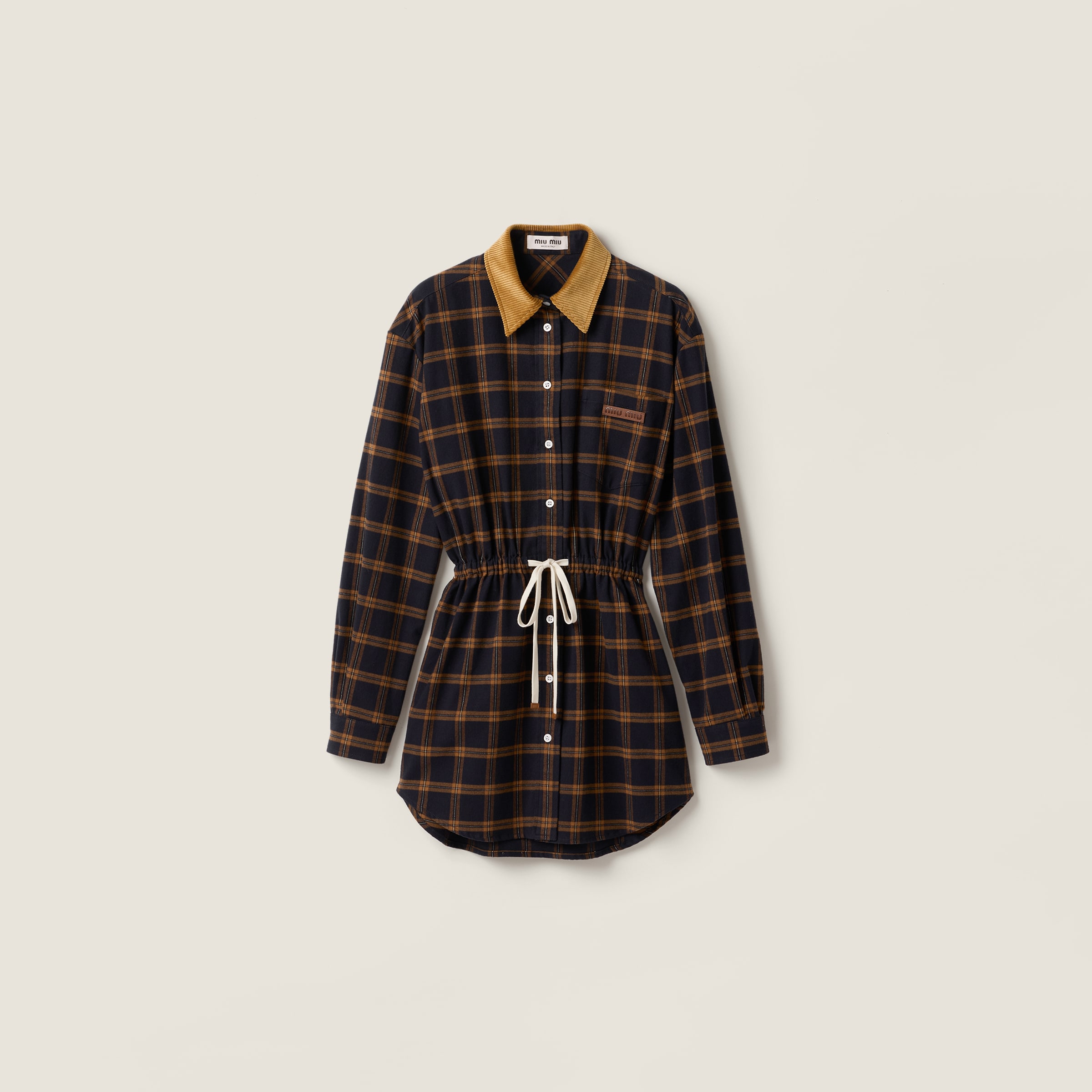 Checked flannel dress by Miu Miu