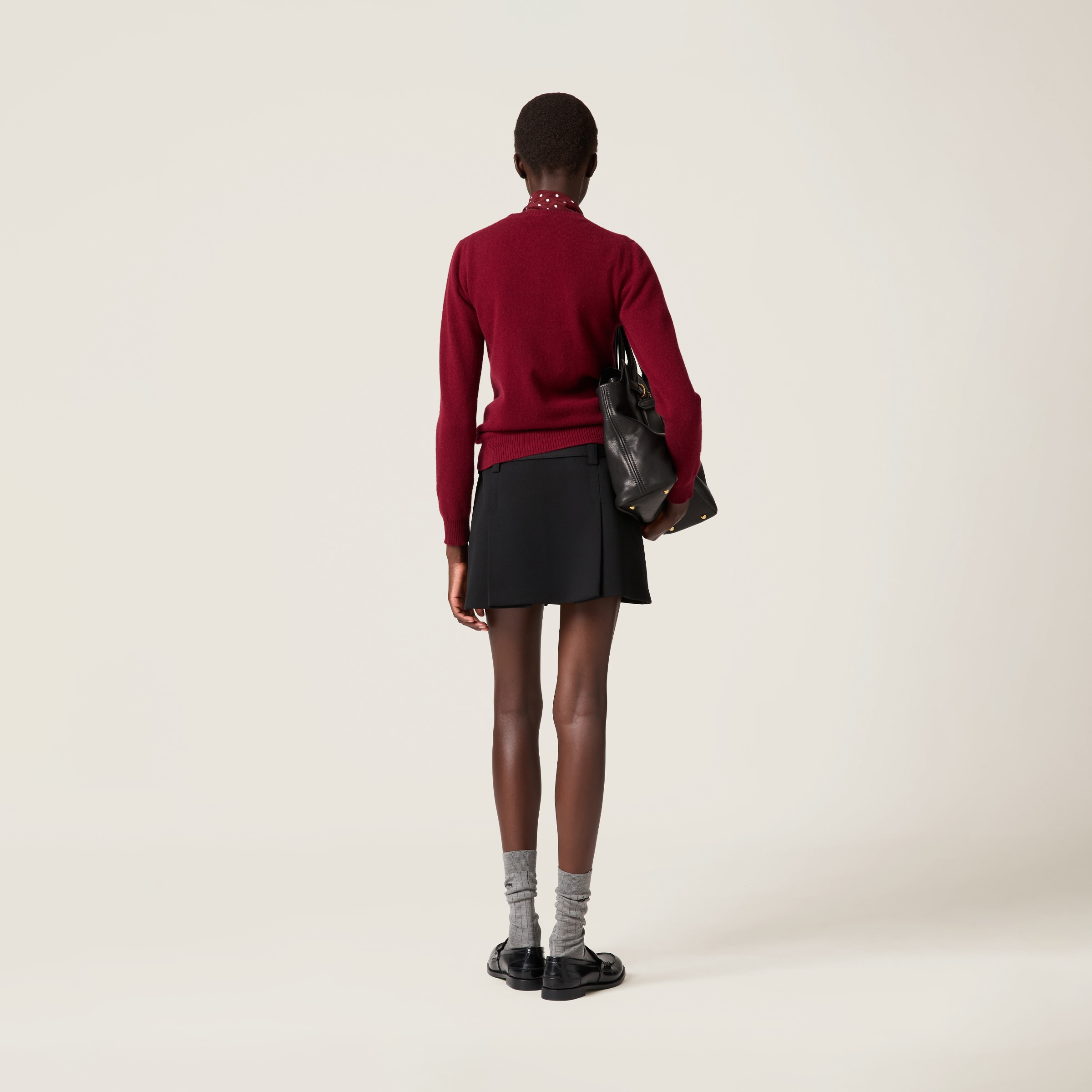 ミニスカート MiuMiu | Grain de poudre miniskirt MG2127_1R1_F0002_S_OOO Black Grain De Poudre Miniskirt | Miu Miu