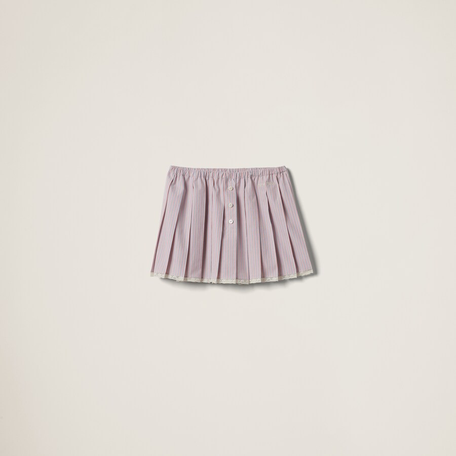 Miu Miu Women's Cotton Mini Skirt Red