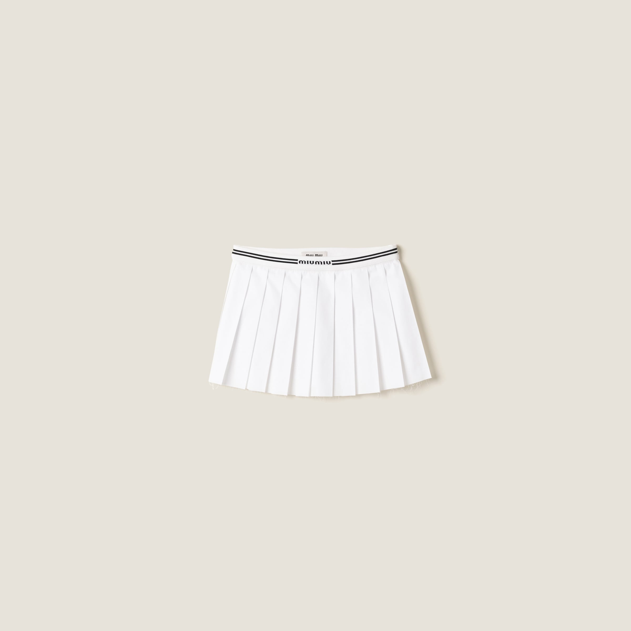 LILA PLEATED DENIM MINI SKIRT