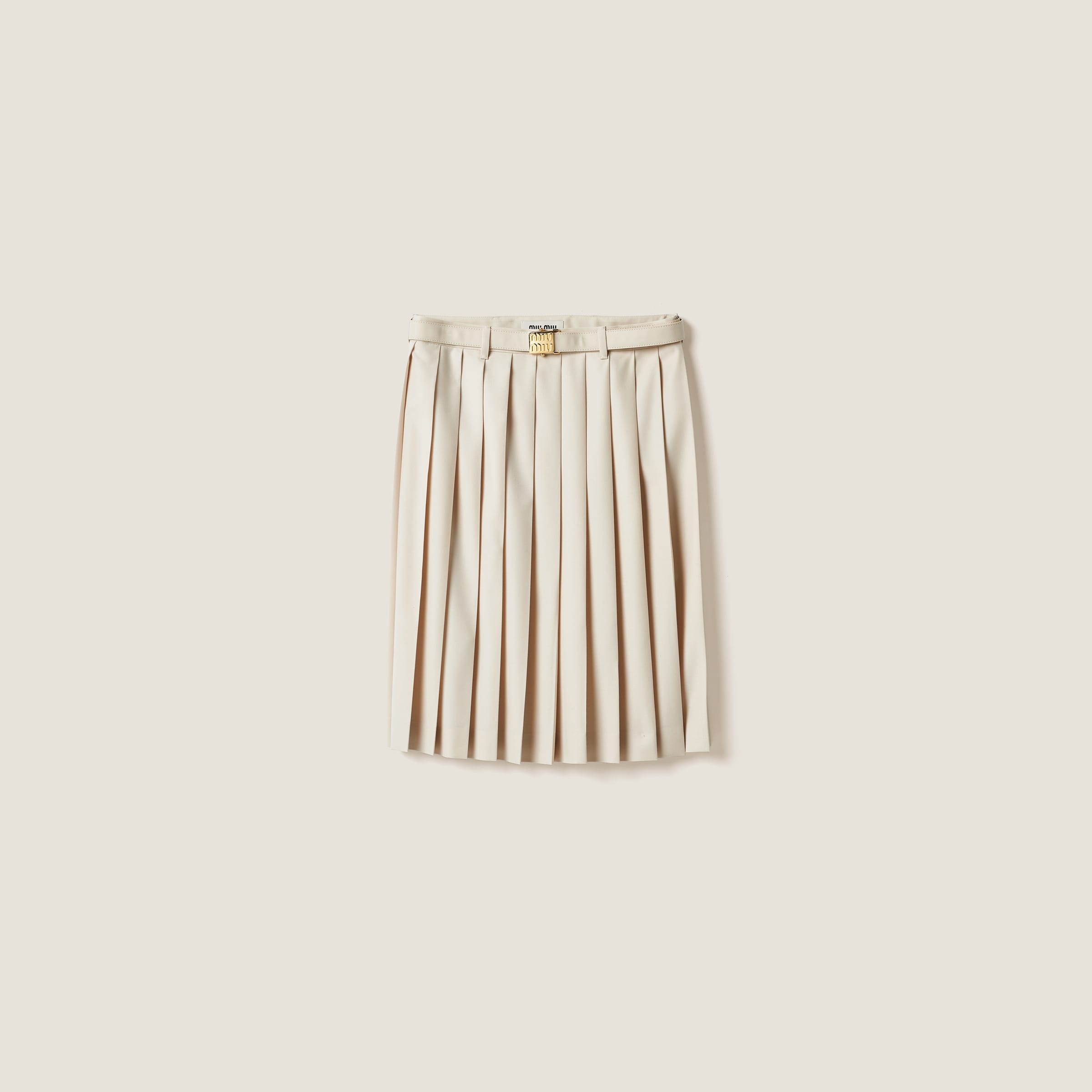 Beige/cognac Canvas Skirt | Miu Miu Beige/cognac Canvas Skirt | Miu Miu