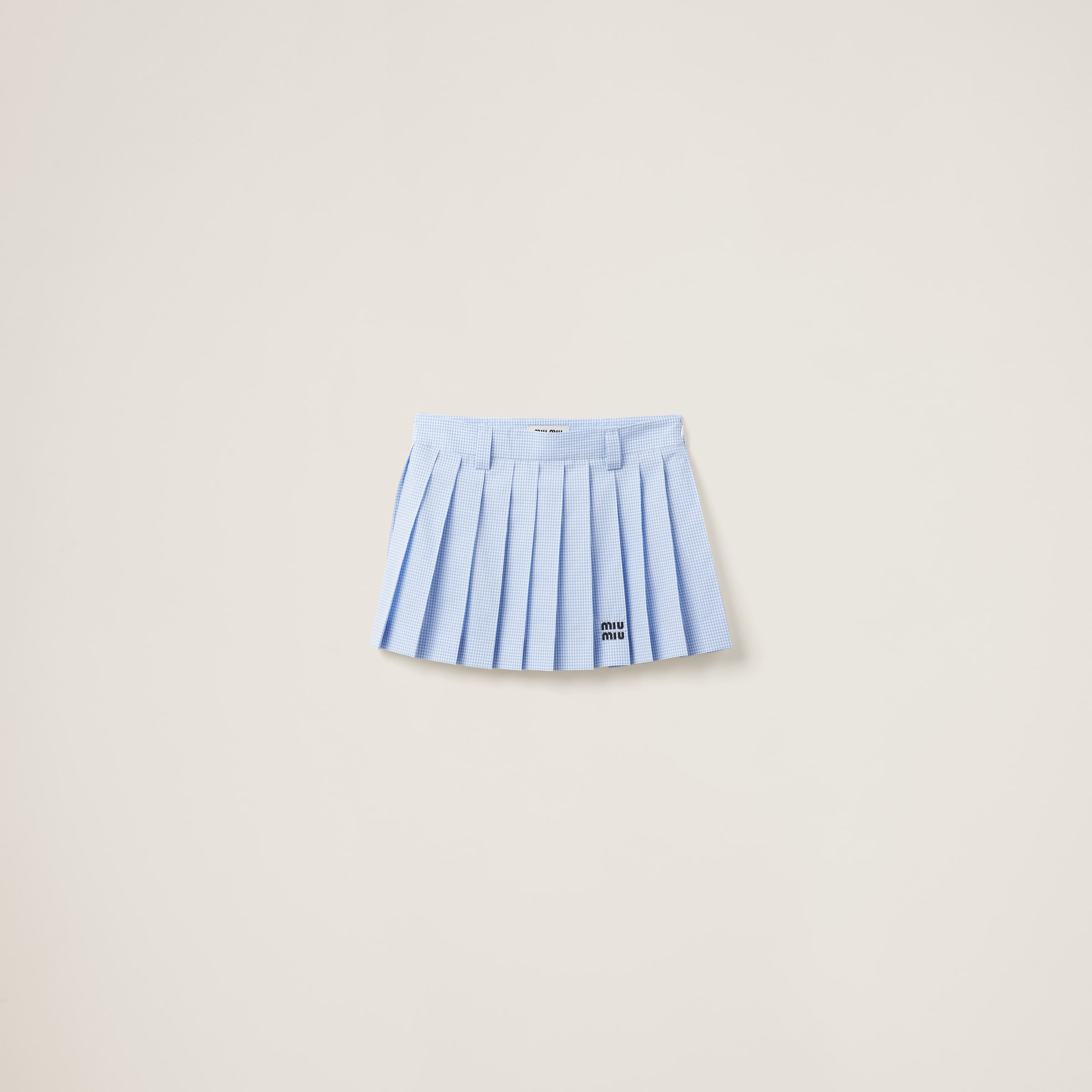 Light blue gingham skirt store