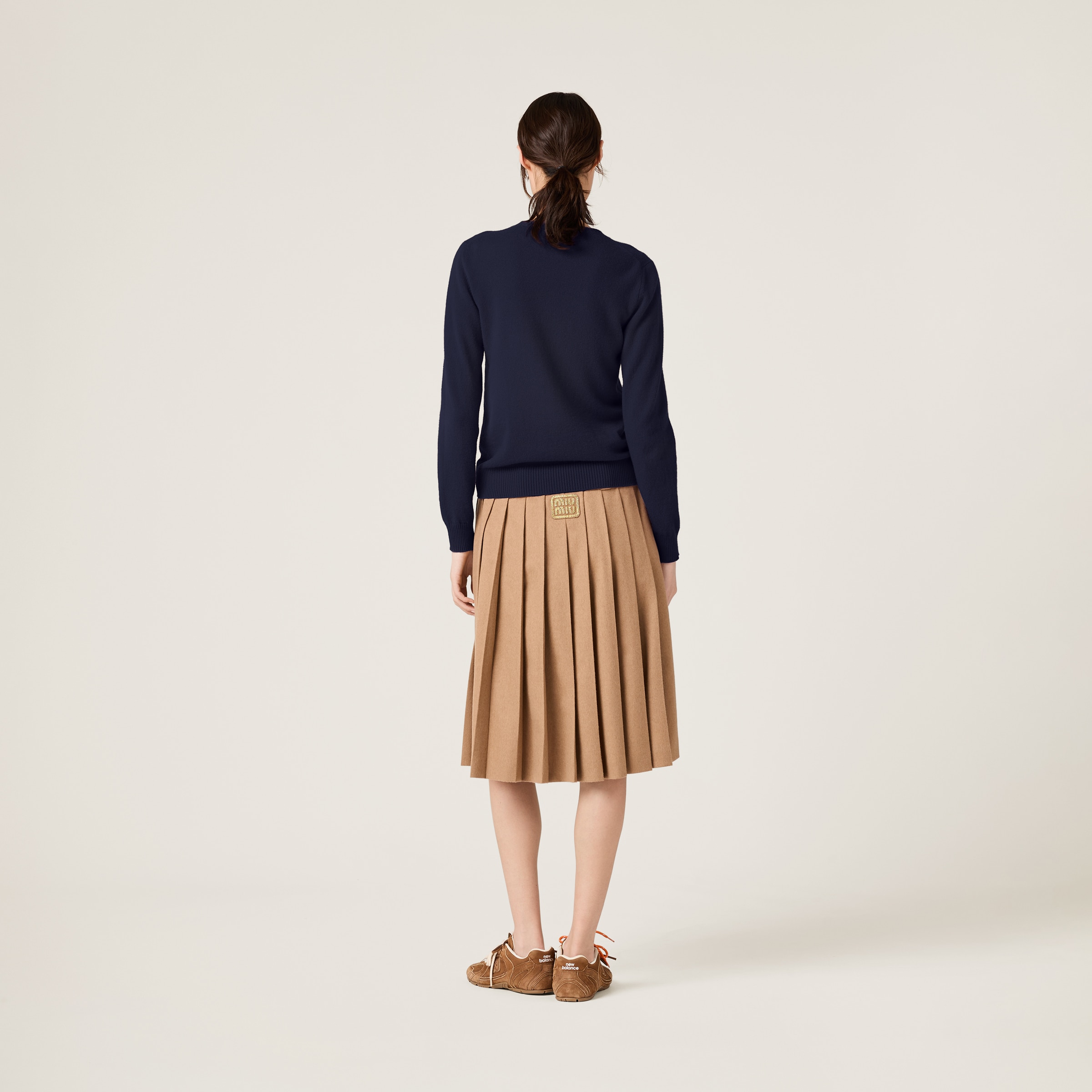 Camel Brown Camel-hair Skirt | Miu Miu