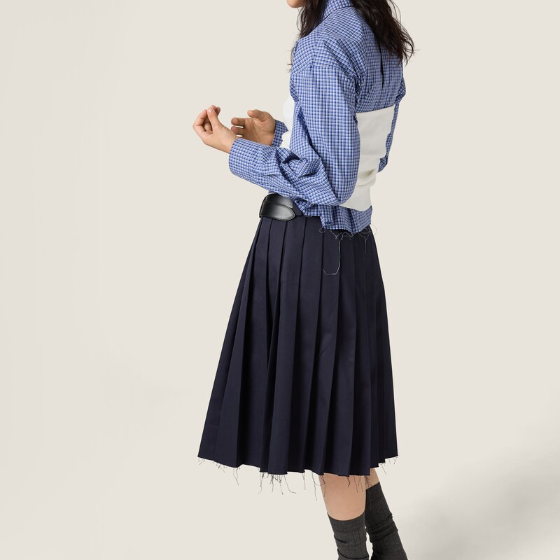 Pleated chino skirt