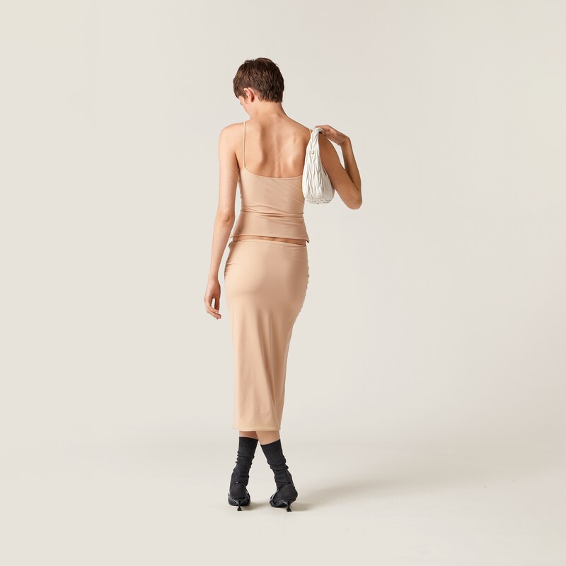 Stretch jersey skirt