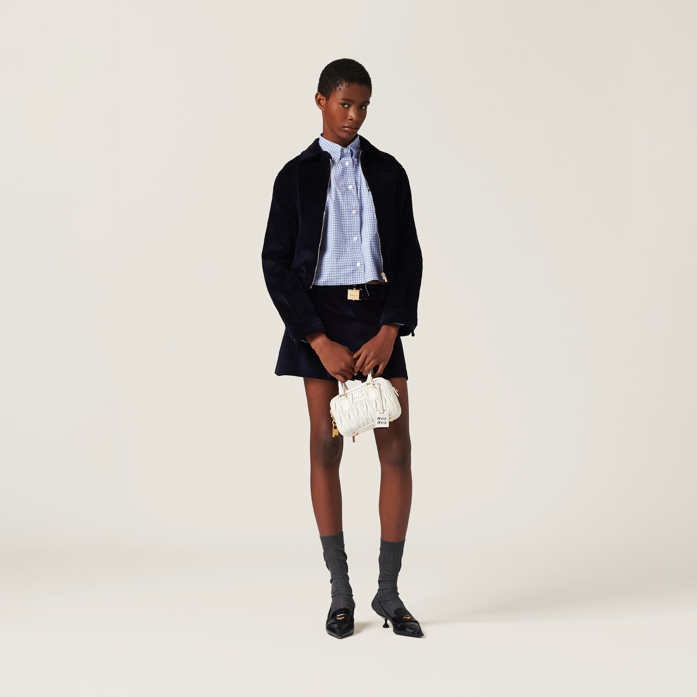 MIU MIU CORDUROY MINISKIRT