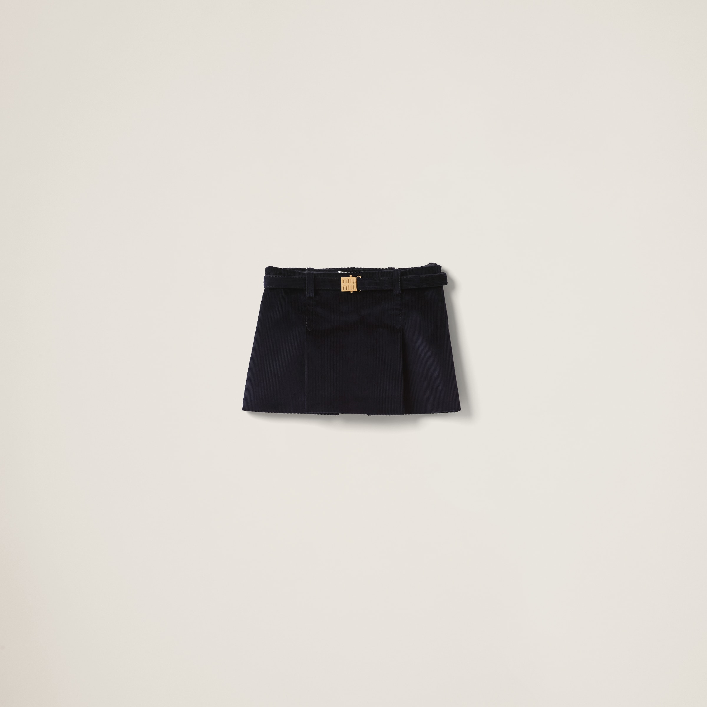 Miu Miu Corduroy Miniskirt In Navy