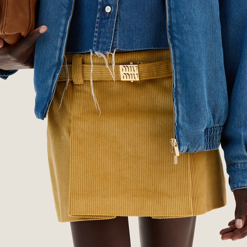 Corduroy miniskirt